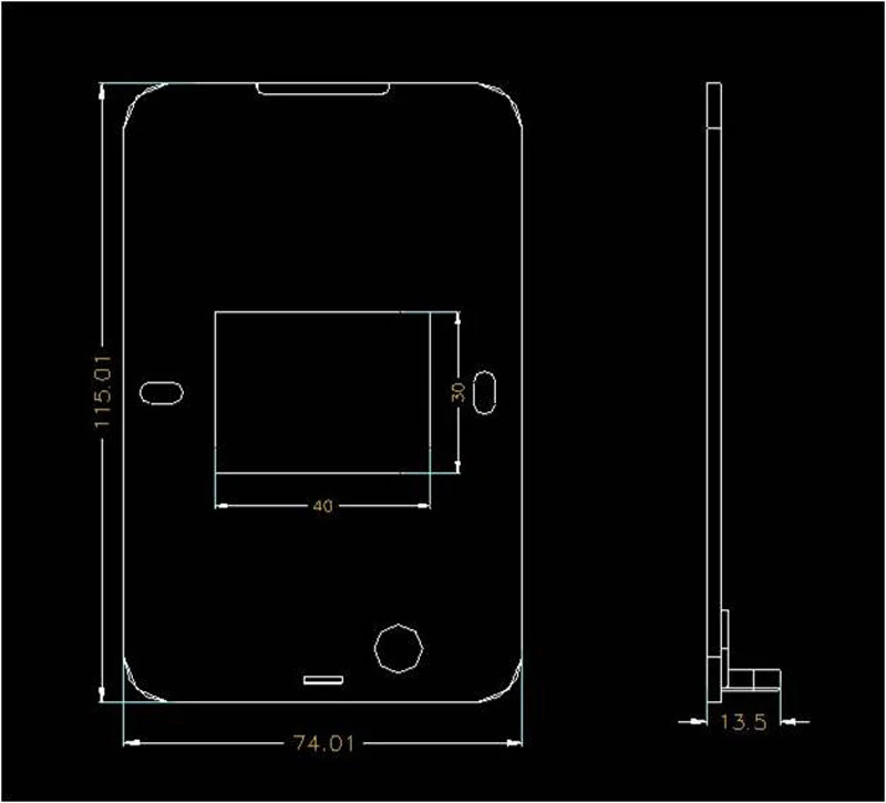 10 шт./лот 118*77*24 мм IP54 маленький пластиковый корпус для контроля доступа DIY RFID кард