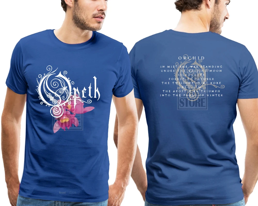 Opeth Орхидея футболка s m l Xl 2Xl Фирменная Новинка Официальная футболка - Цвет: Синий