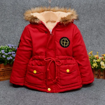 

3 years old boy cotton coat 4 baby long section 5 winter thickening plus velvet jacket 6 children's clothing 2018 new children
