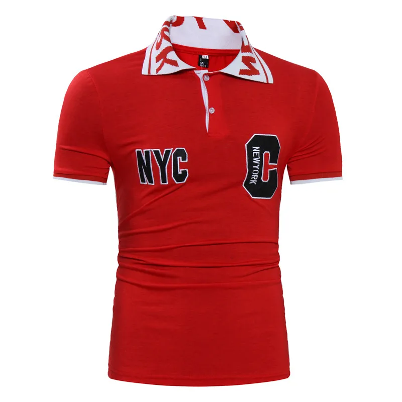  Brand Men new Pure color Polo Shirt Mens Solid Polo homme Casual Short Sleeve printing Tops for Man