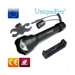 UniqueFire Ночное видение светодиодный фонарик UF-1501 света 850 нм ИК светодиодный фонарик факел с 38 мм выпуклая линза для охоты