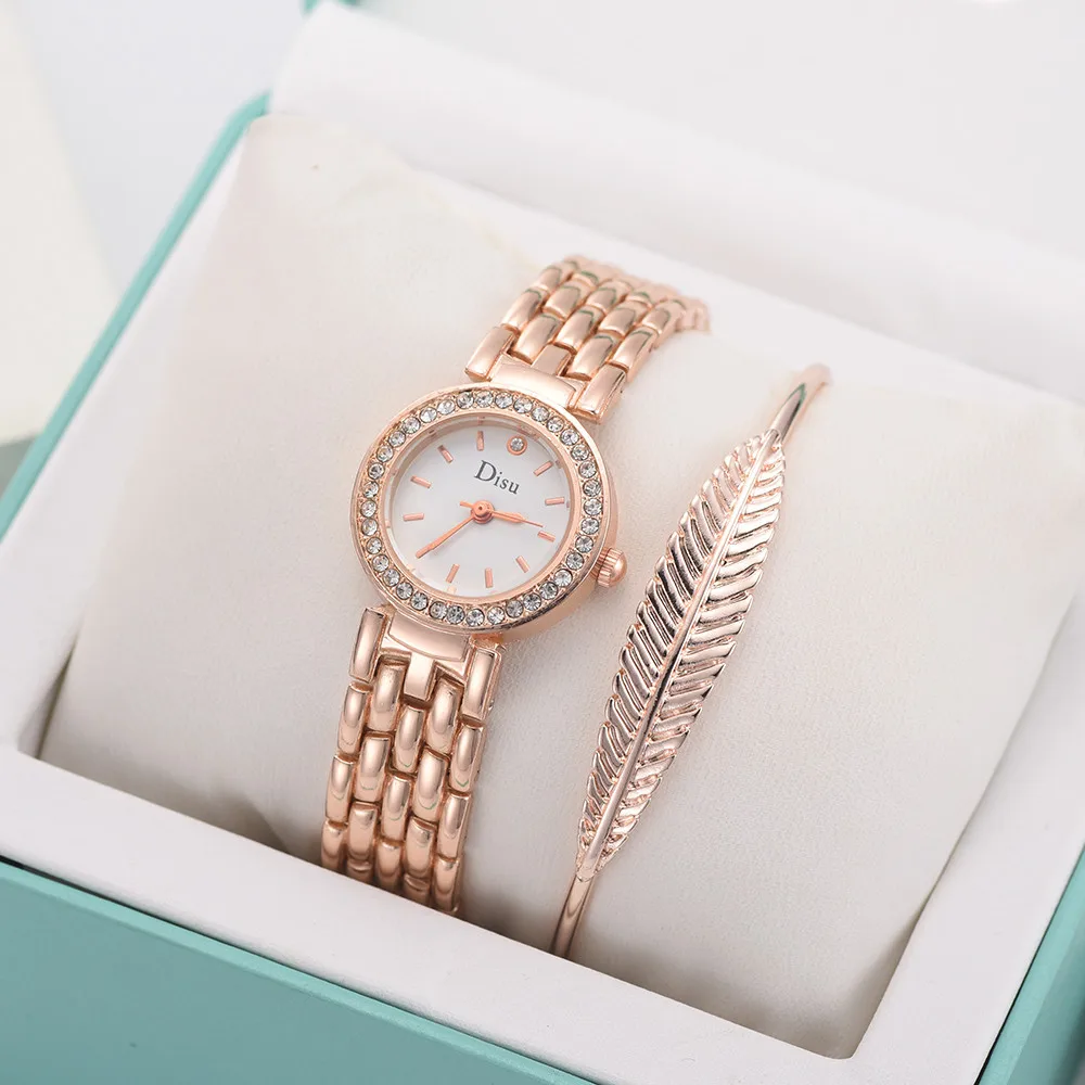 Роскошный женский комплект часов бренд стальной Узкий браслет часы горный хрусталь сетка ремень кварцевые наручные часы подарок на праздник Часы Montre Femme# W