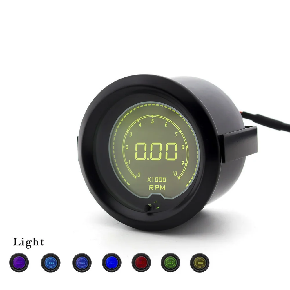 

CNSPEED 7 Color 52MM Tachometer Gauge RPM gauge Meter Digital Display & led light Auto Rpm Gauge meter XS100115