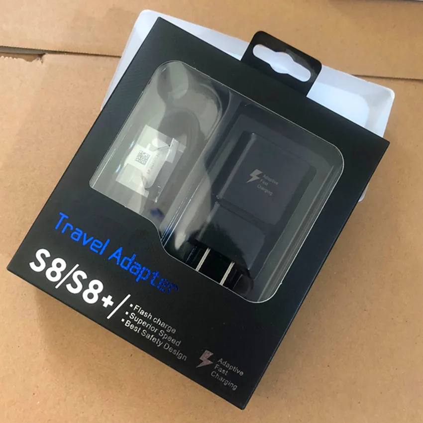 

50 PCS 9V 1.67A Fast Charging Adaptive Charger US plug+Type-C 1.2M Cable For Samsung Galaxy S10 S8 S9
