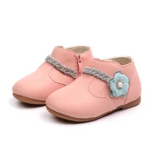 

Spring Autumn New kid girl boots Little Baby Girls ankle boot for girls leather shoes bowknot 2T 3T 4T 5T 6T 7T black pink beige