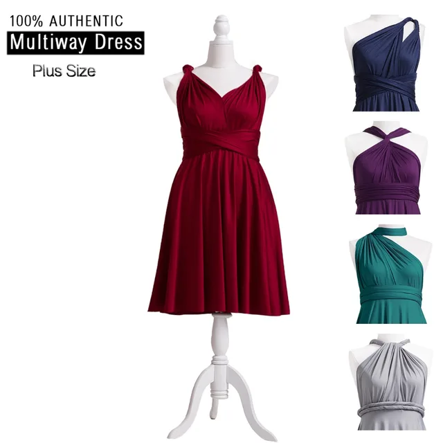 Burgundy Bridesmaid Dress Infinity Plus Short Multi Way Knee Burgundy Bridesmaid Dress Infinity Plus Short Multi Way Knee Length Twist Wrap With