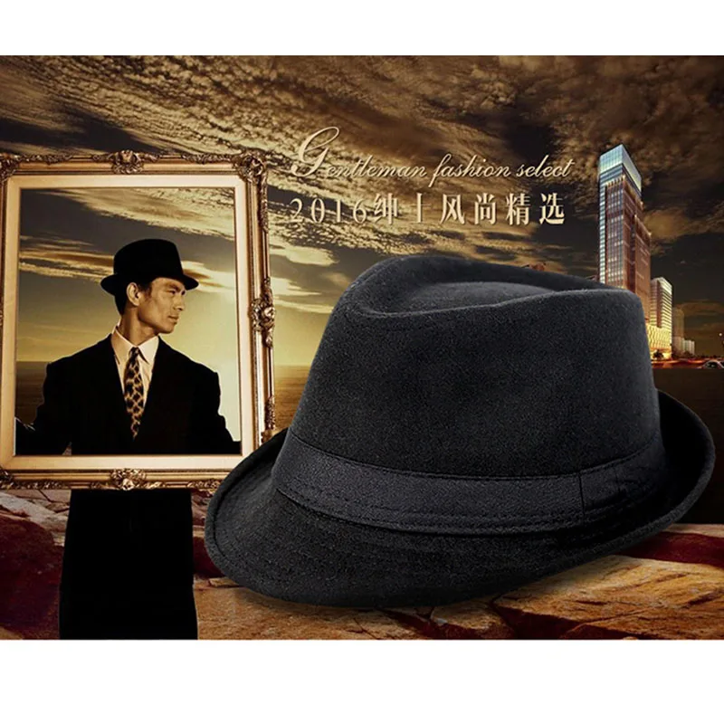 2019 Mafia Hat Men Wool Felt Hats Jazz 