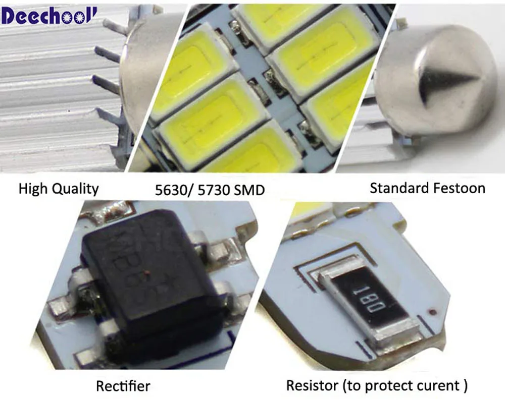 Canbus Festoon 31 mm / 36 / 39 / 41 / 43 mm LED Car Bulbs Error Free C5W 5630 SMD Light for Interior Reading Dome Lighting Lamps Canbus Festoon 31 mm / 36 / 39 / 41 / 43 mm LED Car Bulbs Error Free C5W 5630 SMD Light for Interior Reading Dome Lighting Lamps