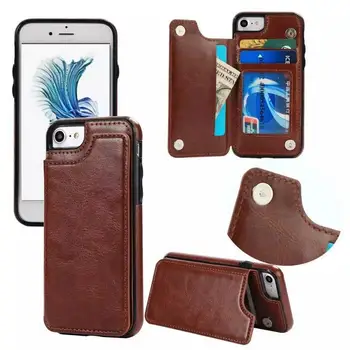 

Multi Function Leather Skin TPU case with credit card slot for iphone 7 7 plus iphone 6 6 plus 5S/SE 50 pcs/lot Free Shipping