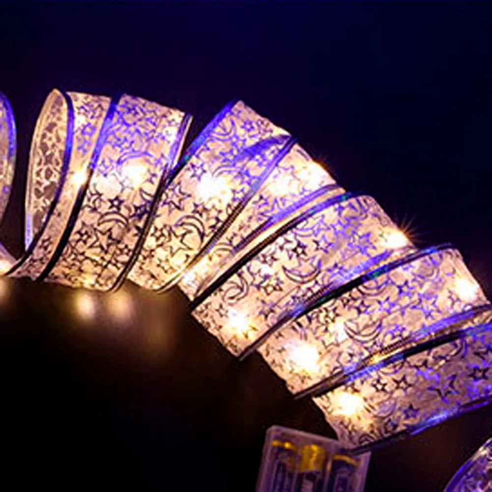 

4M 40 LEDs Butterfly Knot LED String Lights Ribbon Holiday Garland Lighting Chains for Party Fairy String Wedding Decoration