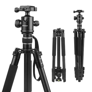 

Professional Tripod Ultra Compact and Lightweight Aluminum with 360 degree Monopod Ball head Max Height: 62", Max Load: 8KG