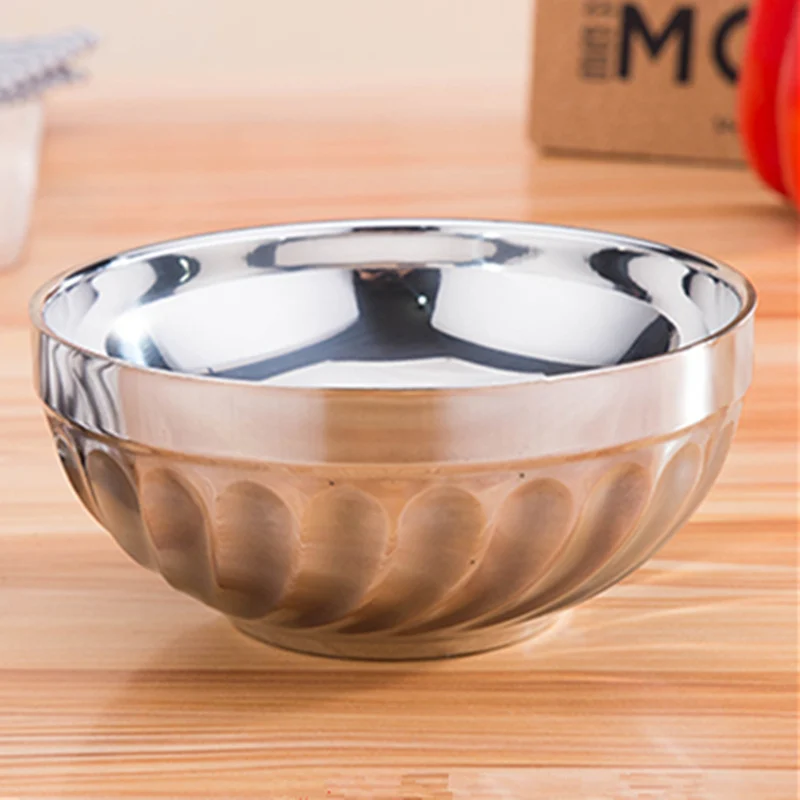 NEW 5Pcs/Set Double Stainless Steel Bowls,Kitchen Bowl Reman Bowl Cheap