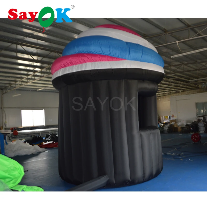  3.5mH Advertising inflatable kiosk ice cream booth inflatable ice cream stand for sale