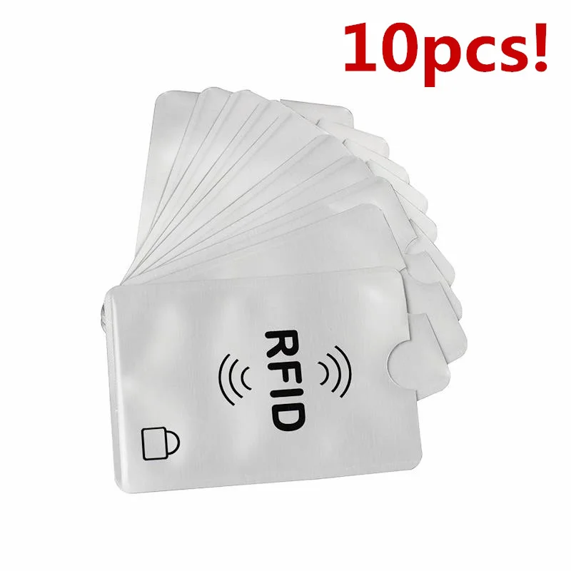 

10PCS Metal Anti Rfid Protection Rfid Blocking Reader Lock Card Holder Nfc Aluminium ID Bank Credit Card Protection Rfid Wallet