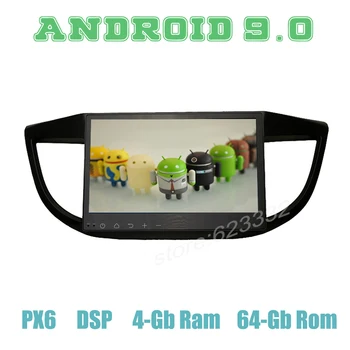 

10.2" IPS PX6 Android 9.0 Car GPS Radio Multimedia for Honda CRV CR-V 2012 2013 2014 2015 with wifi usb DSP 4+64GB Auto Stereo