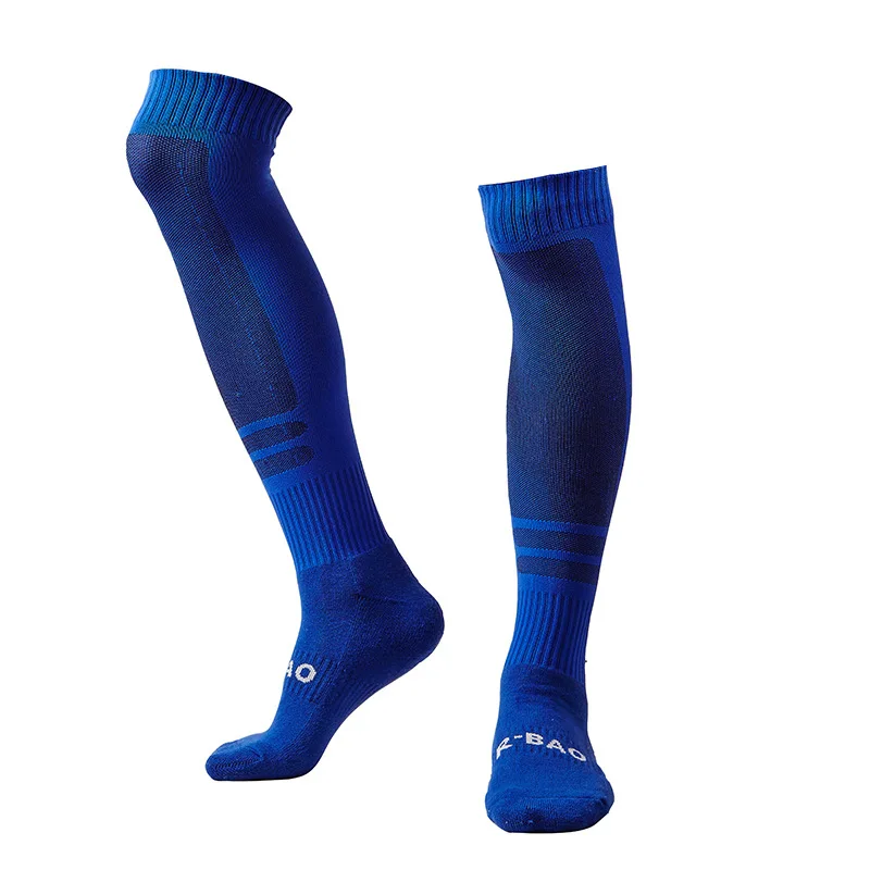 Для Мужчин's футбольные гетры носки для девочек Футбол длинные обувь зимние гетры женщин утолщаются хлопковые спортивные - Цвет: Blue