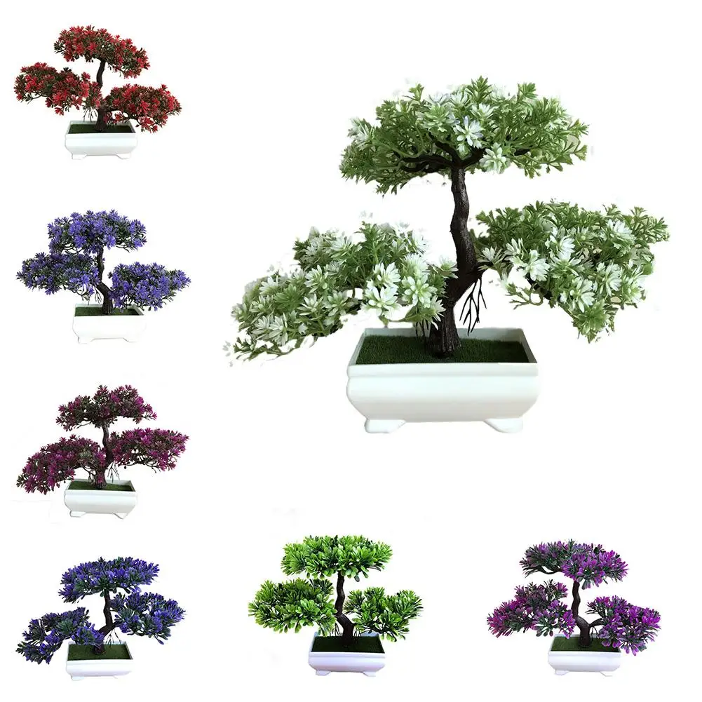 

Artificial Tree Bonsai Lotus Pine Ganoderma Tree Home Environmental Protection Non-toxic Decoration Potted