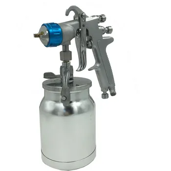 

SAT0081 High Quality Spray Gun 1.3mm LVMP Air Spray Gun Gravity Feed Stainless Steel 1000ml Cup Auto Car Face Paint