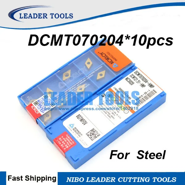 

DCMT070204 NC3020*10pcs Carbide Turning Cutting Inserts for Turning Lathe Holder SDJCR/SDNCN/SDUCR/SDQCR,Tips For Steel process