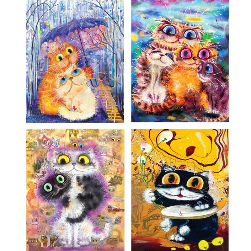 

Full Square/Round Drill 5D DIY Diamond Painting "Cute cartoon cat" 3D Embroidery Cross Stitch Mosaic Rhinestone Home Decor Gift
