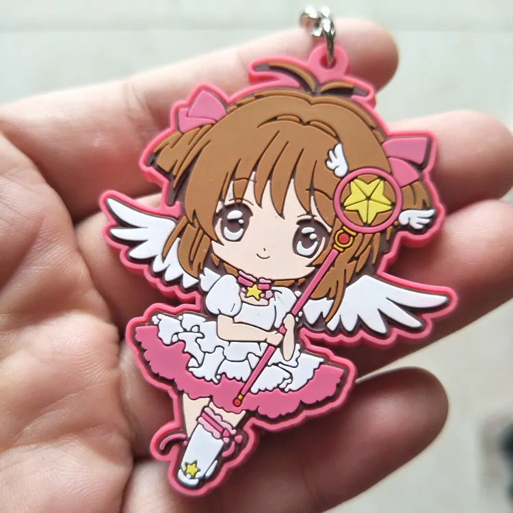 8 см карта Captor SAKURA мультфильм аниме-брелок для ключей пвх фигурный брелок игрушка брелок подарок на день рождения Новые брелки