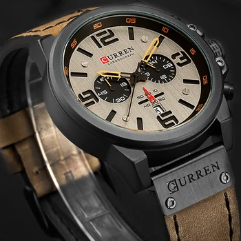 

New Men Watch CURREN Top Brand Luxury Mens Quartz Wristwatches Male Leather Military Date Sport Watches Relogio Masculino 8314