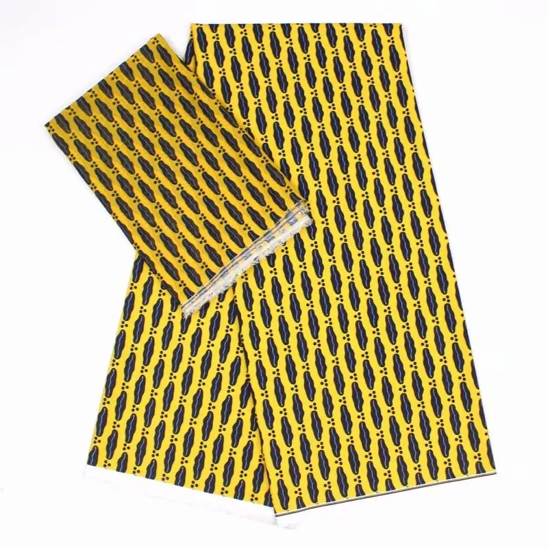 

African imitated silk fabric digital printed fabric nigerian design wax pattern 4yard audel fabric +2yard chiffon for dress DG04