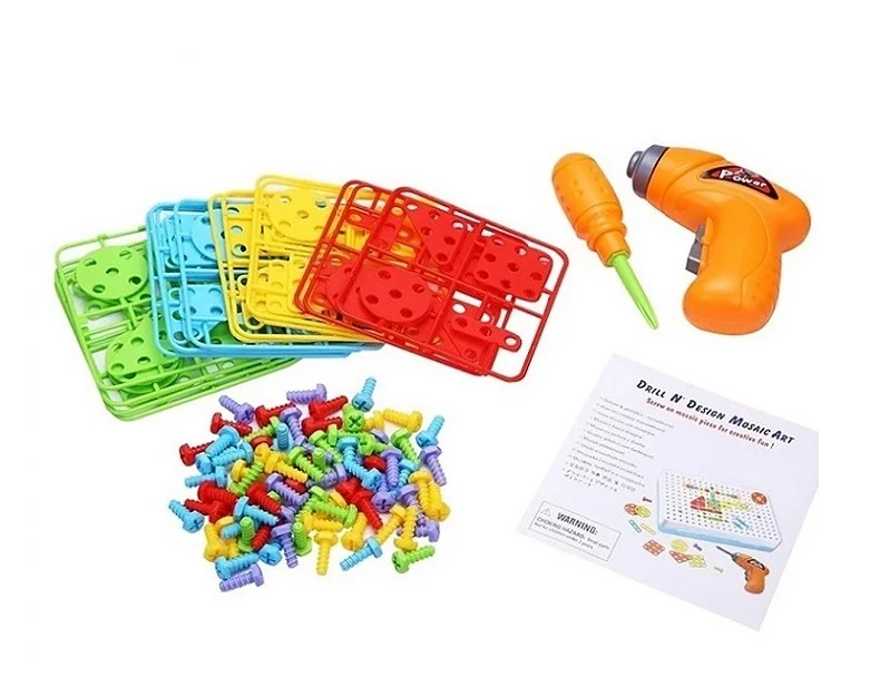 Children Drill Toys Puzzle Construction Toys for Boys Girls kids Education Puzzle Blocks Drill Toy Learning Educational Puzzles