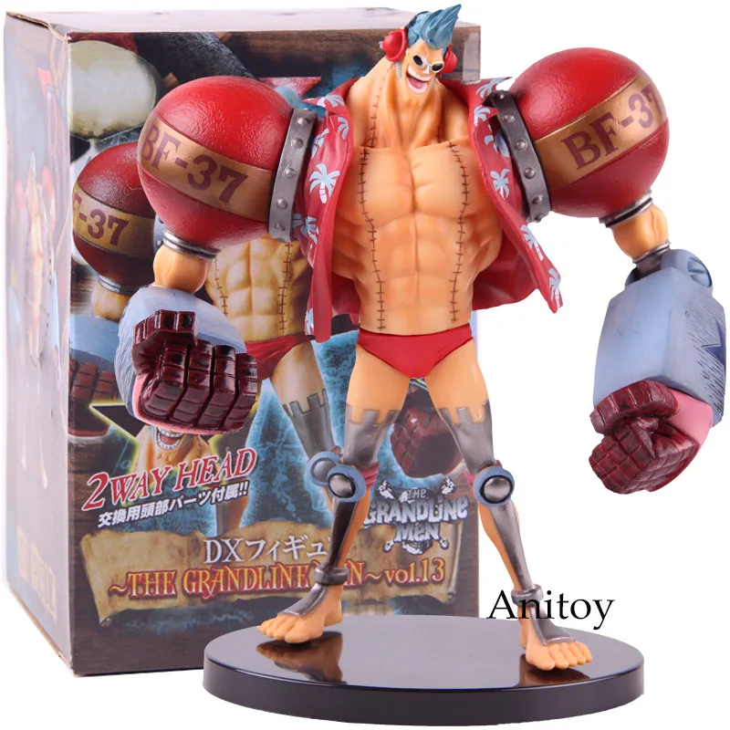 

Anime One Piece The Grandline Men vol.13 Franky Figure Action 2Way Head PVC Collectible Model Toy