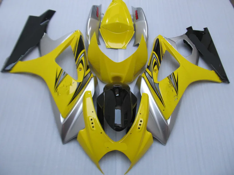 

Injection mold Fairing kit for SUZUKI GSXR1000 07 08 GSX-R GSXR 1000 K7 2007 2008 ABS Yellow silver Fairings set+7gifts SK83