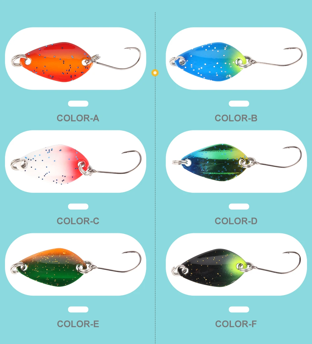 Spinpoler 4PCS 1.4g2cm 2.2g3cm Trout Fishing Spoons Lure Swim Bait Isca Artificial Trout Spoon Lure Fishing Tackle  (3)