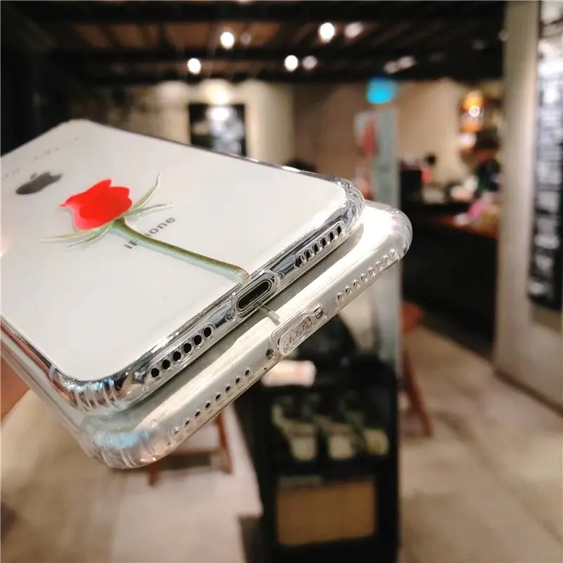 NYFundas For iphone 8plus 7 6 6S Plus X Case Ultra Thin Fashion Crystal Clear Shockproof Bumper Small fresh Back Cover Accessory (3)