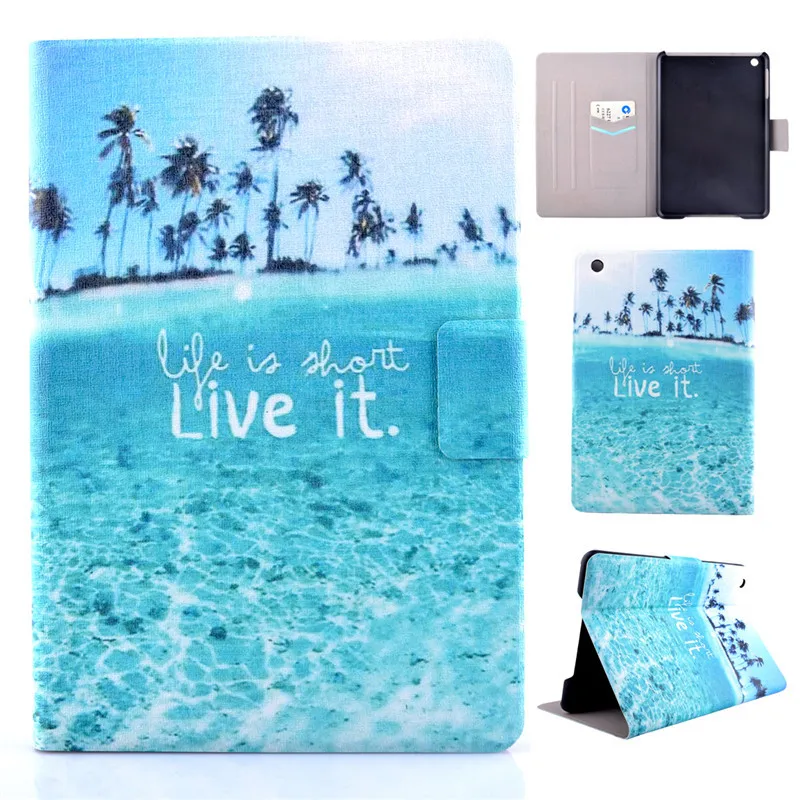 

High Quality 2016 Flower Pattern Flip pu Leather Smart Stand Shell Cover Case for Apple Ipad mini 1 Mini 2 mini3 Tablet case