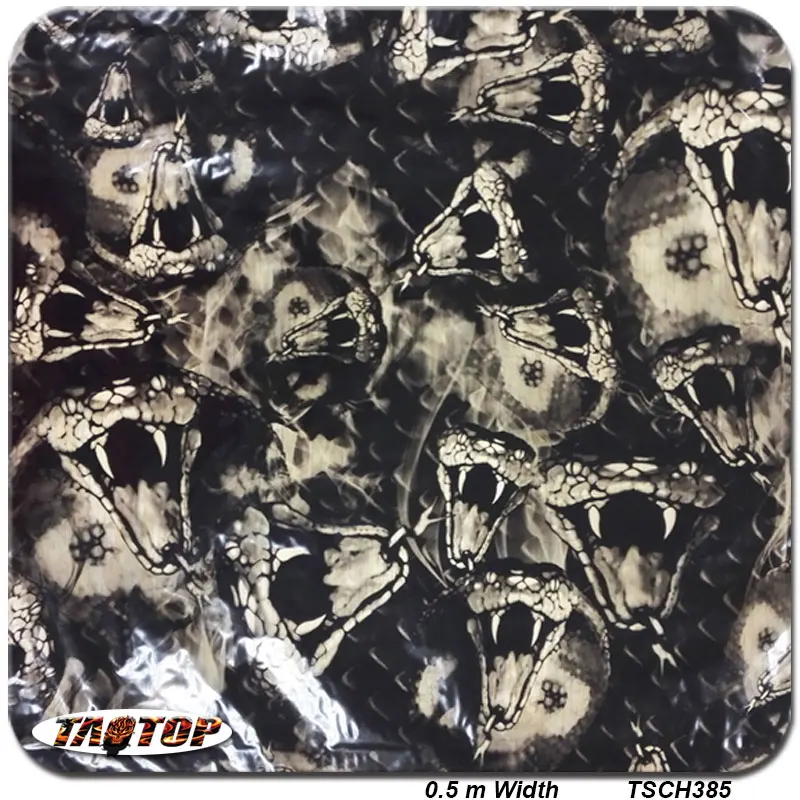 

iTAATOP TSCH385 0.5m *2M New black snake head pva hydro dip film liquid image water transfer printing film hydrographic film