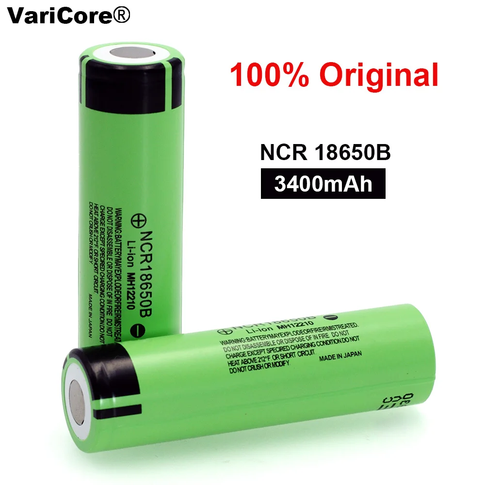 

VariCore New Original 18650 NCR18650B Rechargeable Li-ion battery 3.7V 3400mAh For Flashlight use + Free shipping