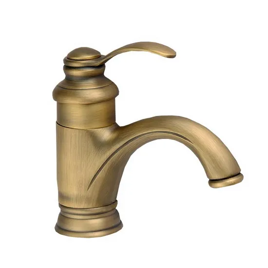 Antique Brass Single Lever Bathroom Basin Hot & Cold Mixer ...