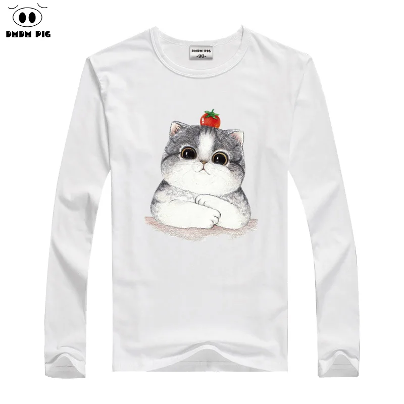 DMDM PIG 2019 hiver garçons T-Shirt bébé filles vêtements dessin animé chat à manches longues t-shirts pour enfants t-shirts Avengers 2 3 4 ans