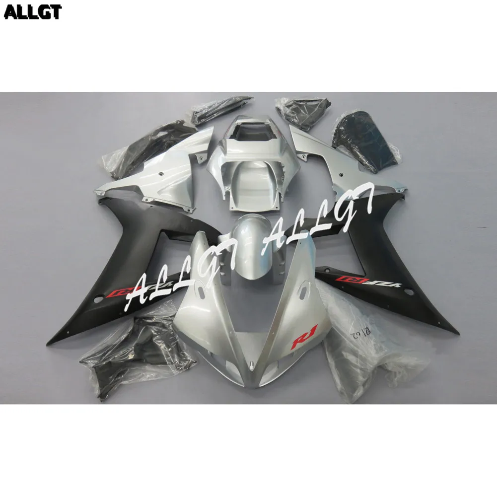 

Injection Molded SLIVER BLACK Fairing kit Bodywork for YAMAHA YZF R1 2000 2001
