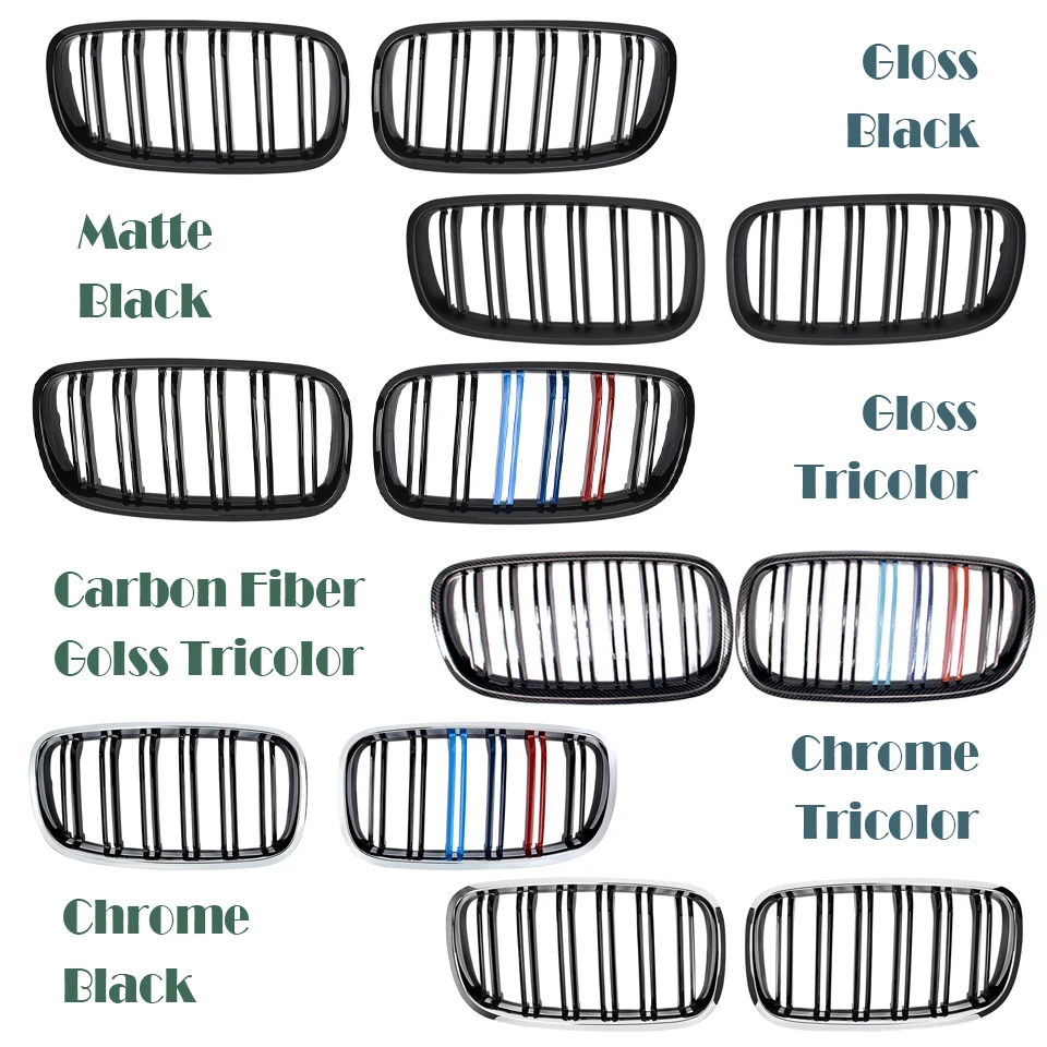 Углеродное волокно/черный Передний бампер гонки решетки почек решетки для BMW E70 E71 X5 X6 2007- М МОЩНОСТЬ Производительность аксессуары