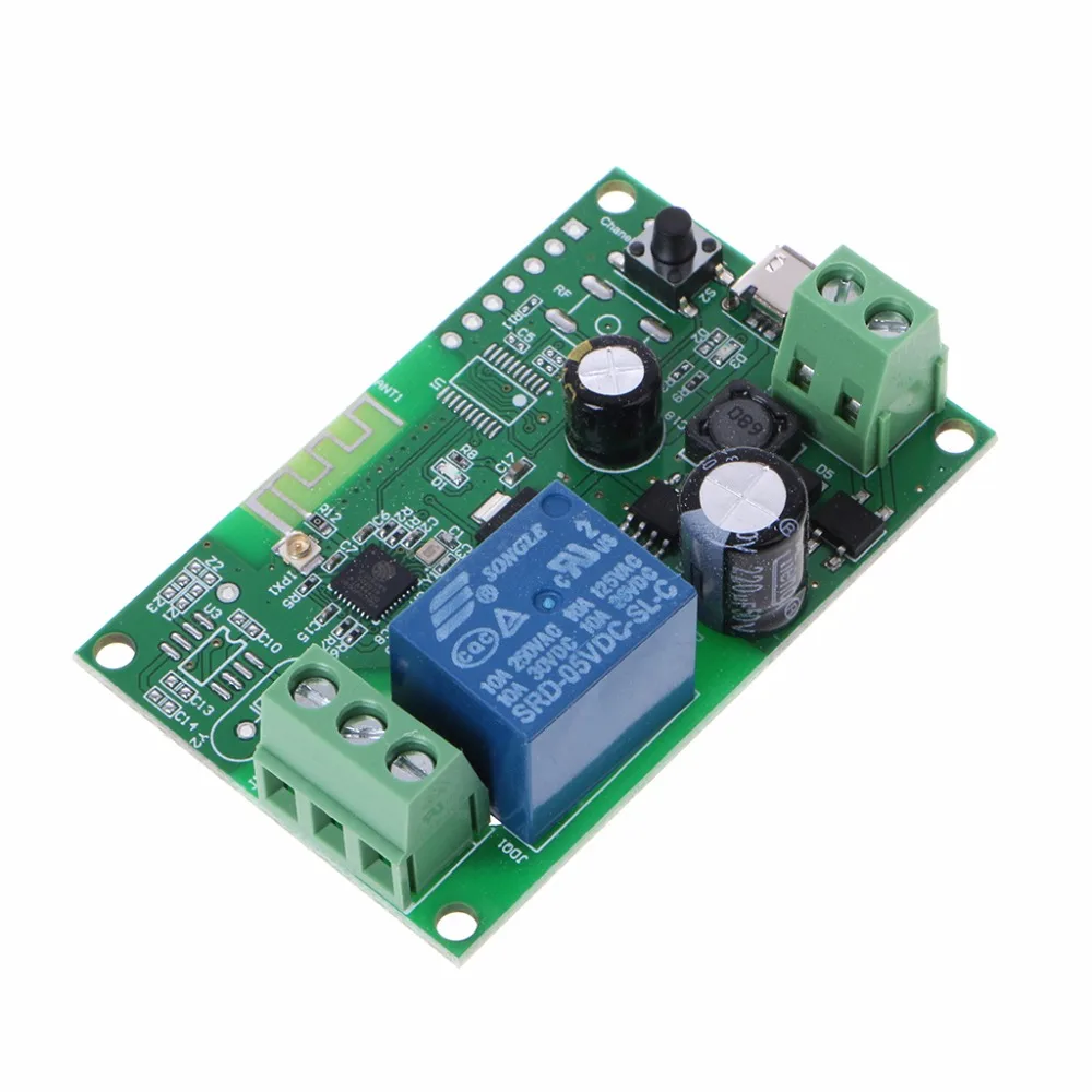 

DC 5V-32V Jog Self-lock Smart WiFi Wireless Switch Relay Module APP Control