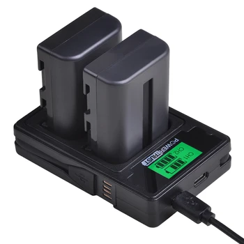 

2X NP-FM500H NP FM500H FM500H Battery + LCD Dual USB Charger for Sony Alpha A58 A57 A65 A77 A99 A900 A700 A580 A560 A550 A850