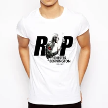 Футболка с надписью «memoreate Честер Беннингтон», футболка с принтом «Linkin Park», мужские уличные футболки, классные топы, Спортивная футболка