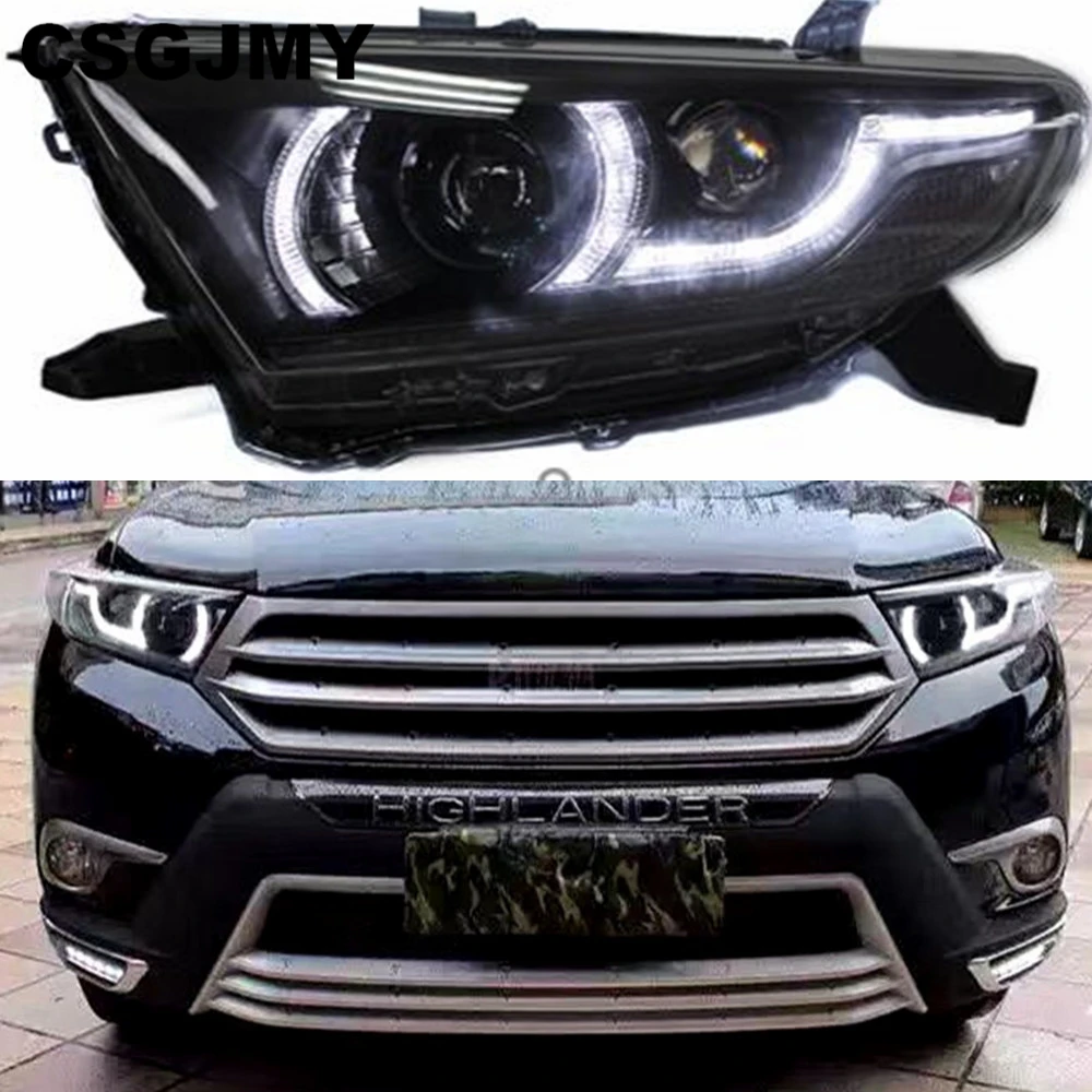 Стайлинга автомобилей Фара для Toyota Highlander светодиодный фар 2012-2014 DRL H7 D2H Hid вариант