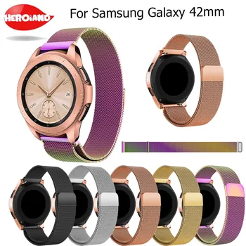 

20mm Milanese Magnetic Loop Metal Wristband For Samsung Galaxy 42mm Watch Strap For Samsung Galaxy 42mm Replacement Watchband