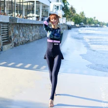 Лето MEIYIER Мода передняя молния Сноркелинг гидрокостюм для женщин корейский женский купальник для серфинга Цельный полный тело спандекс костюм для дайвинга костюм