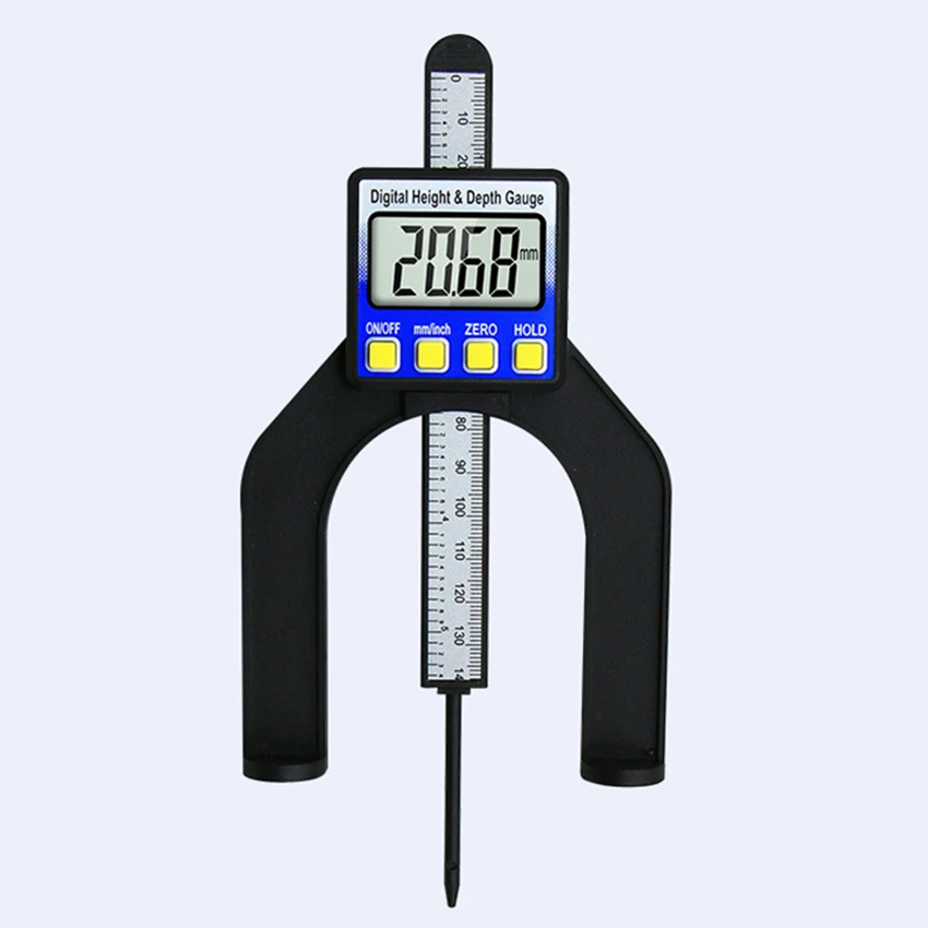  Digital Height and Depth Gauge with Magnet Based mm/Inch 0-80mm Depth Ruler Woodworking Table Saw H