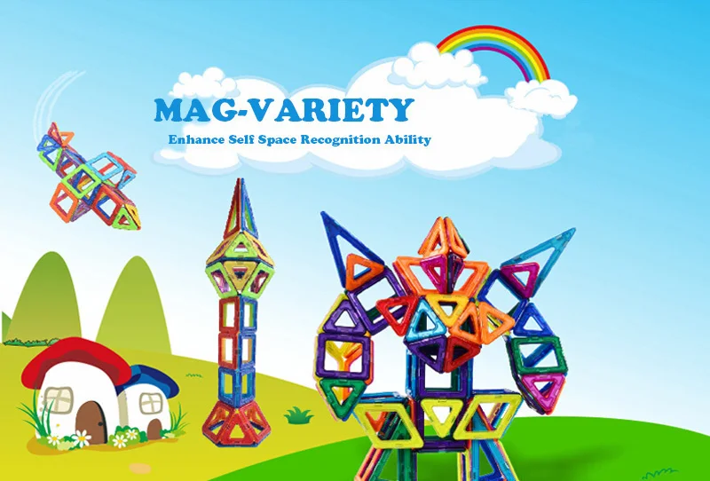 188 шт. маг-разнообразие DIY Пластик мини Магнитные стоительные блоки Сборная модель образовательный просвещение сборки игрушки для детей