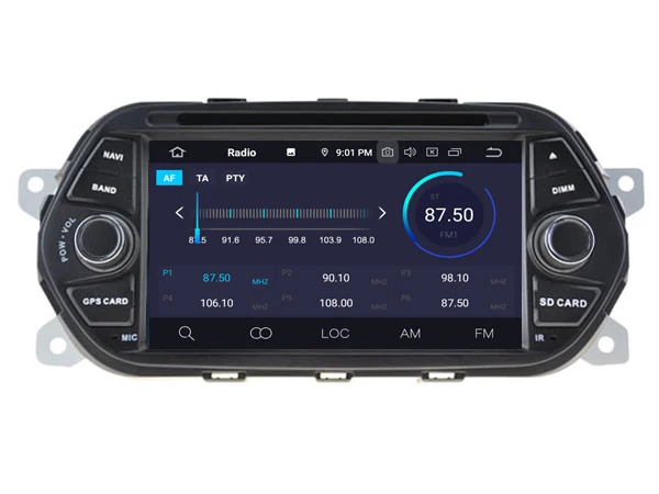7' IPS Android 9.0 Octa Core Car DVD GPS Stereo For FIAT EAGA Multimedia Radio Navigation SD USB BT DVR DAB Mirror Link