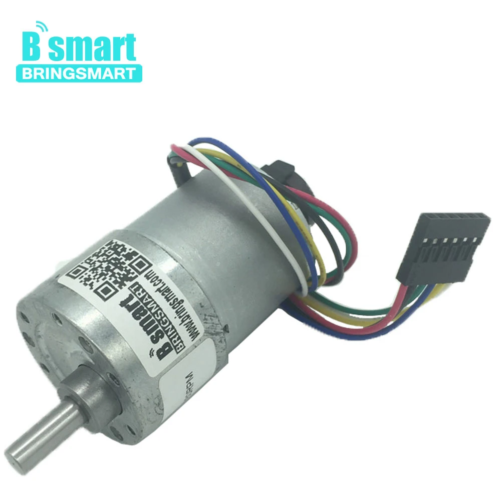 

Bringsmart JGB37-3530B DC Motor 12V High Torque Reduction Encoder Motor 1600rpm With Encoding Board Electric Motor CW CCW