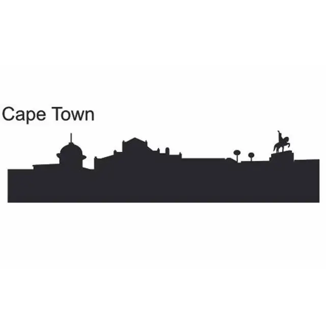 CAPE TOWN City Decal Landmark Skyline Wall Stickers Sketch Decals